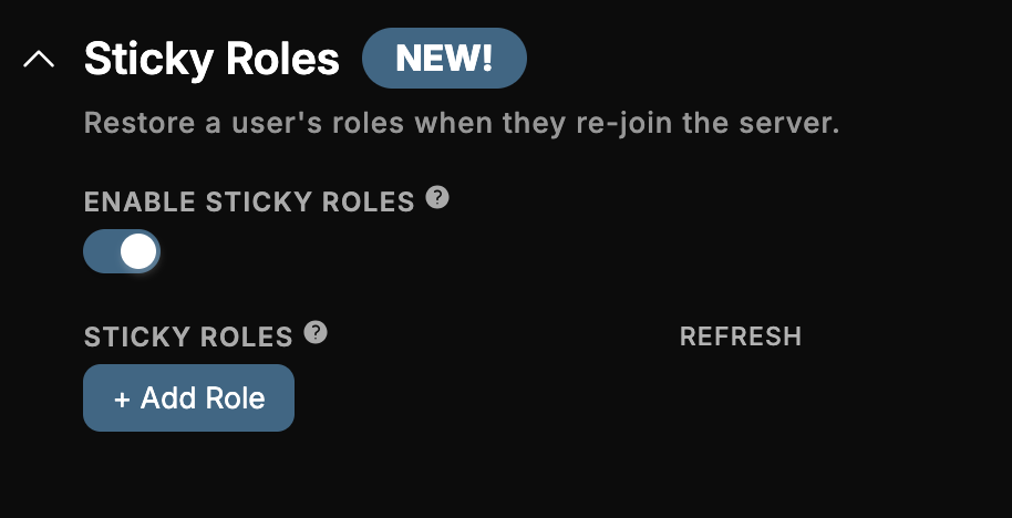 Sticky Roles