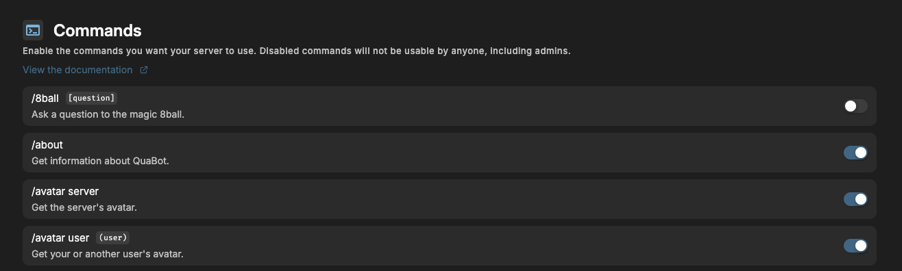 Commands