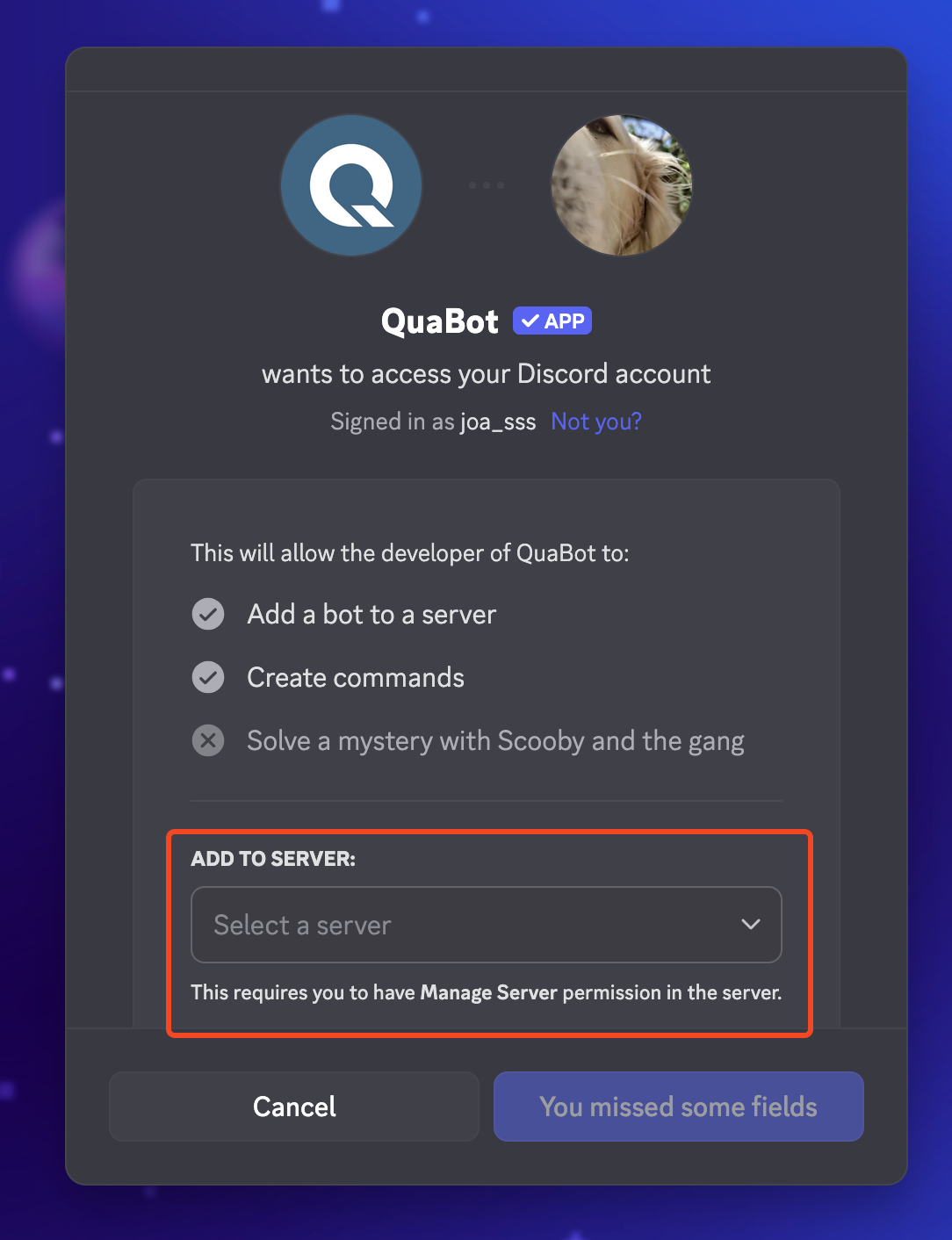 Invite Screen
