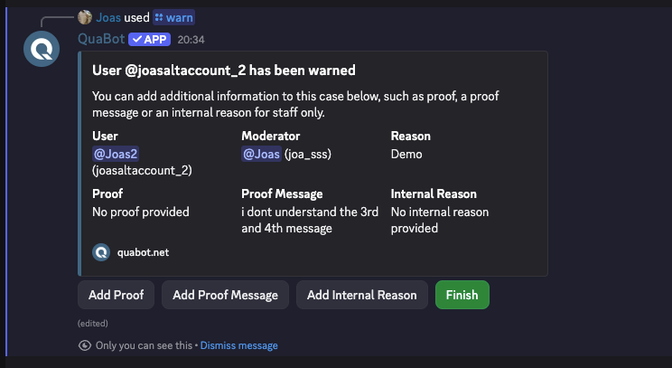 Moderation Proof Message