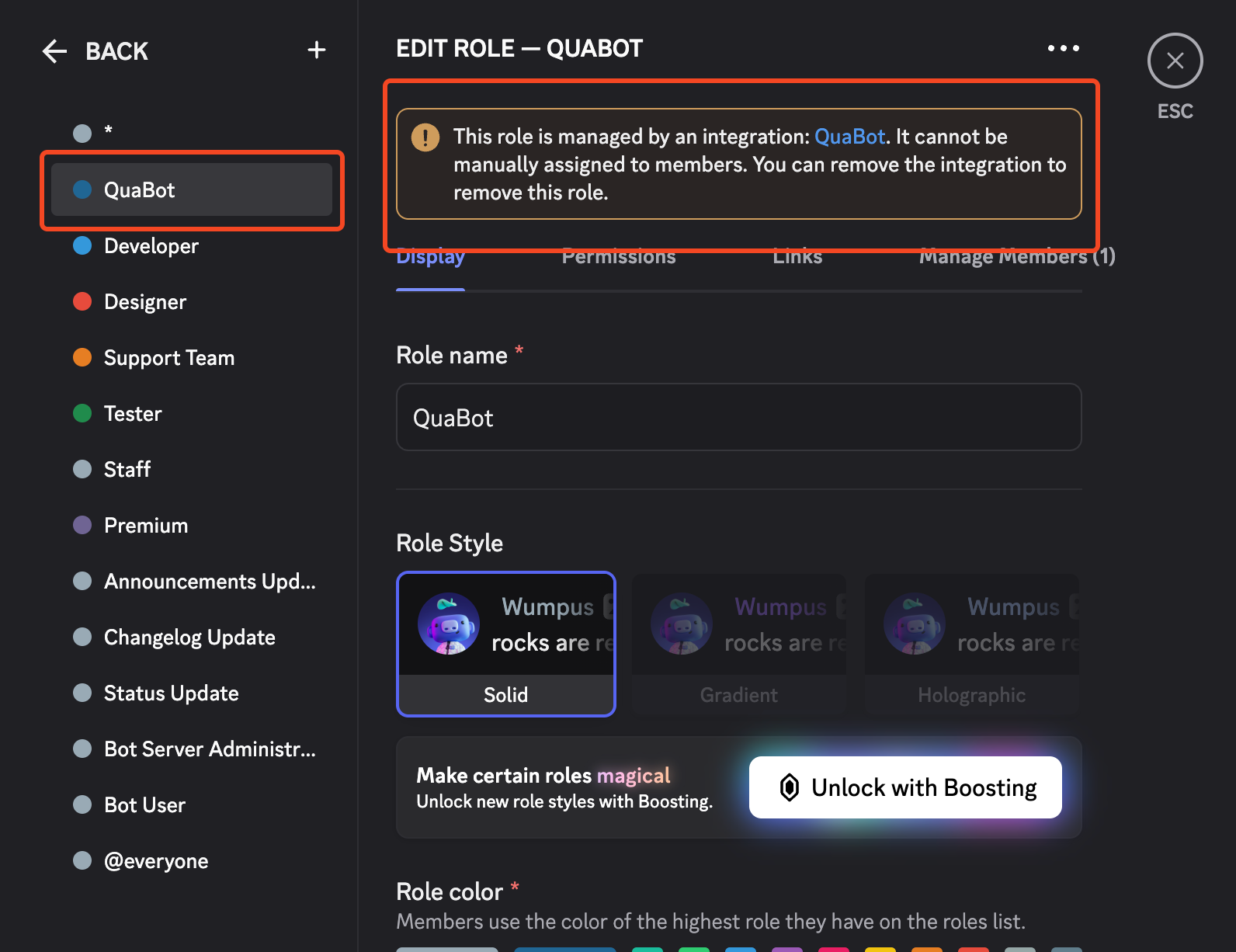 Role Position