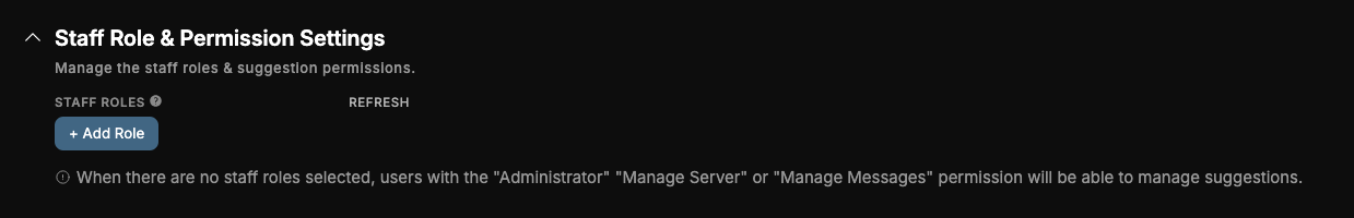 Staff Roles