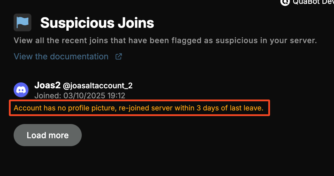 Suspicious Joins Full List
