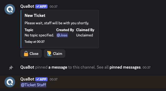 Staff Ping
