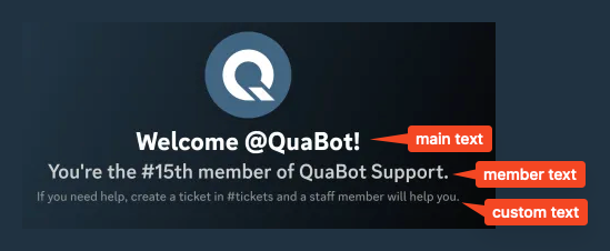 Welcomer Text